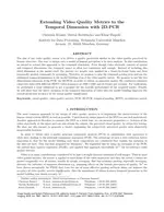 Extending video quality metrics to the temporal dimension with 2D-PCR